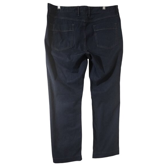 Robert Graham Classic Yates Navy Blue Cotton Pants Mens Size 35 Relaxed Fit - Picture 2 of 10